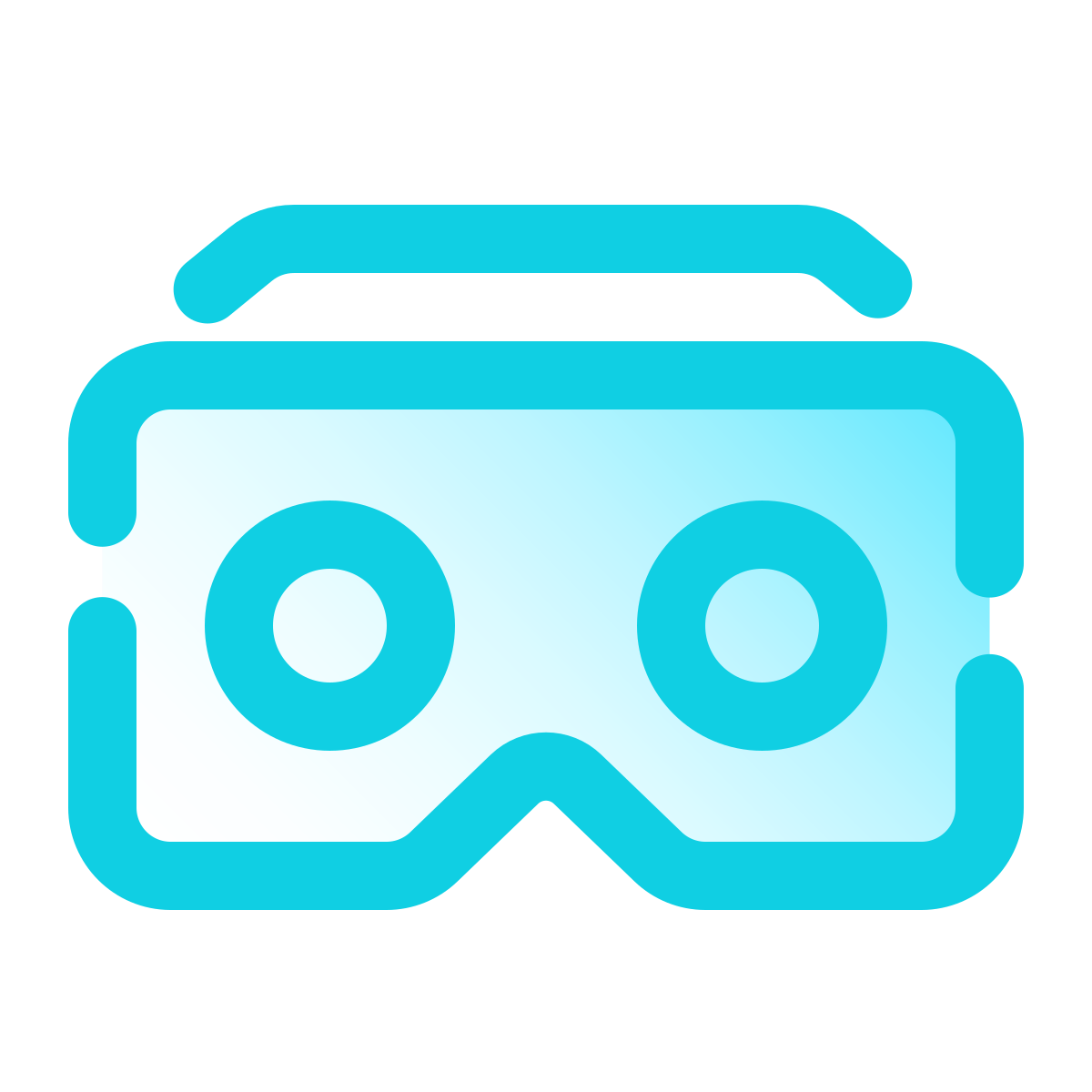 pulsar gradient style virtual reality icon
