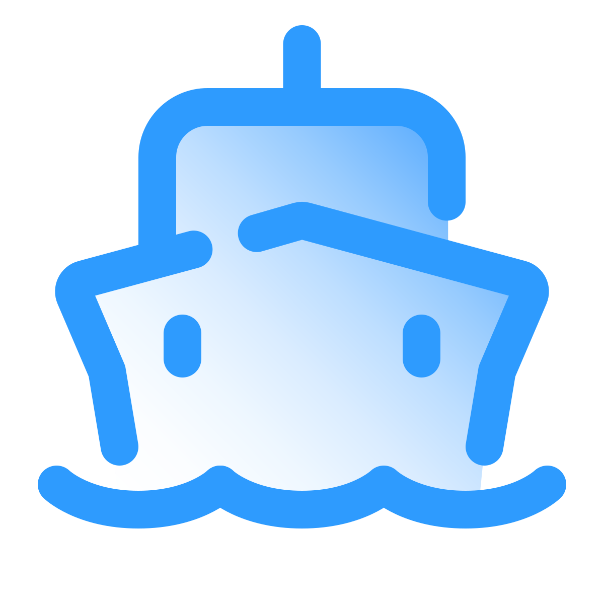 pulsar gradient style water transportation icon