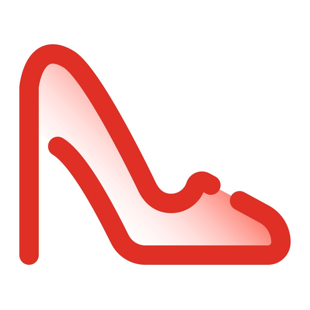 pulsar gradient style 여성 구두 측면보기 icon