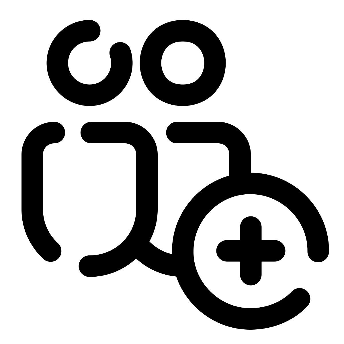 pulsar line style añadir grupo de usuarios hombre hombre icon