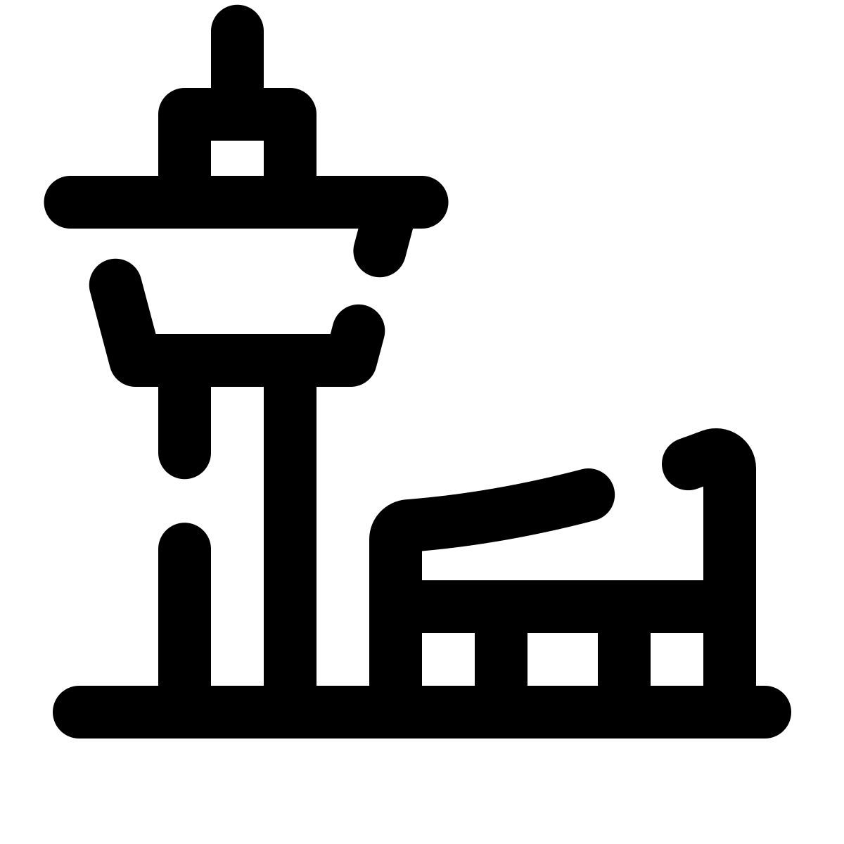 pulsar line style airport terminal icon