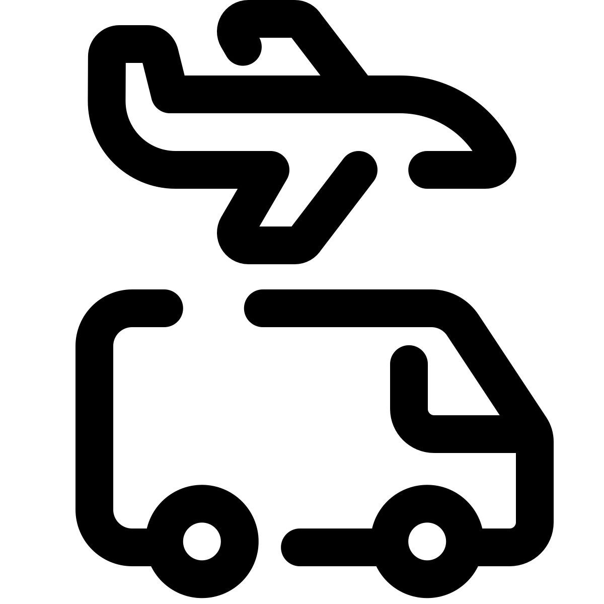 pulsar line style airport transfer icon