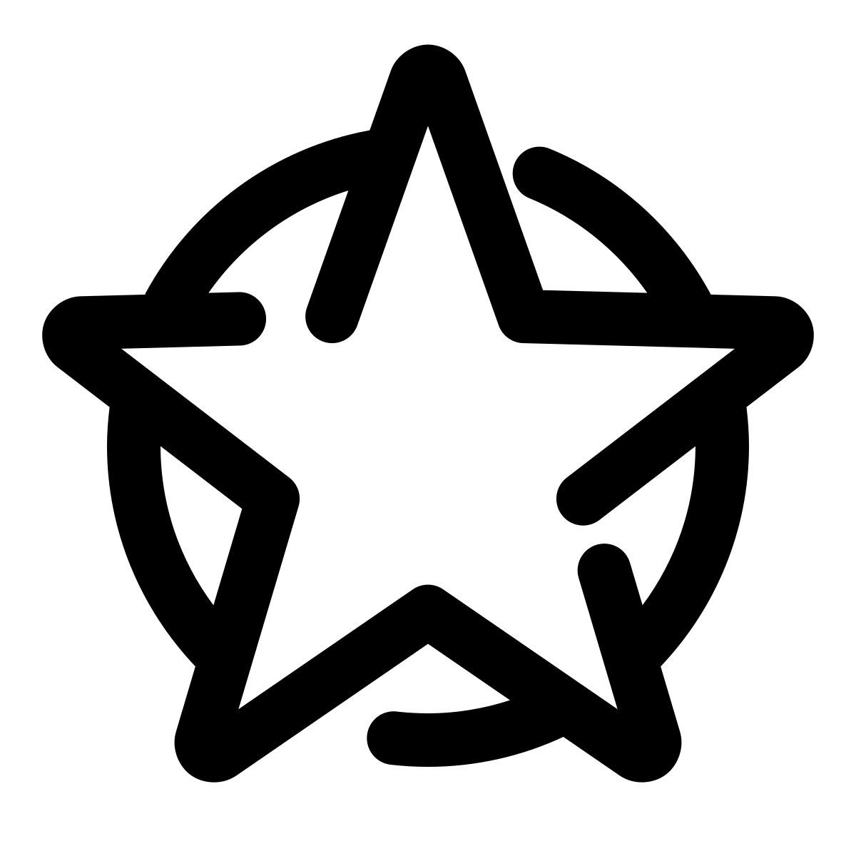 pulsar line style army star icon