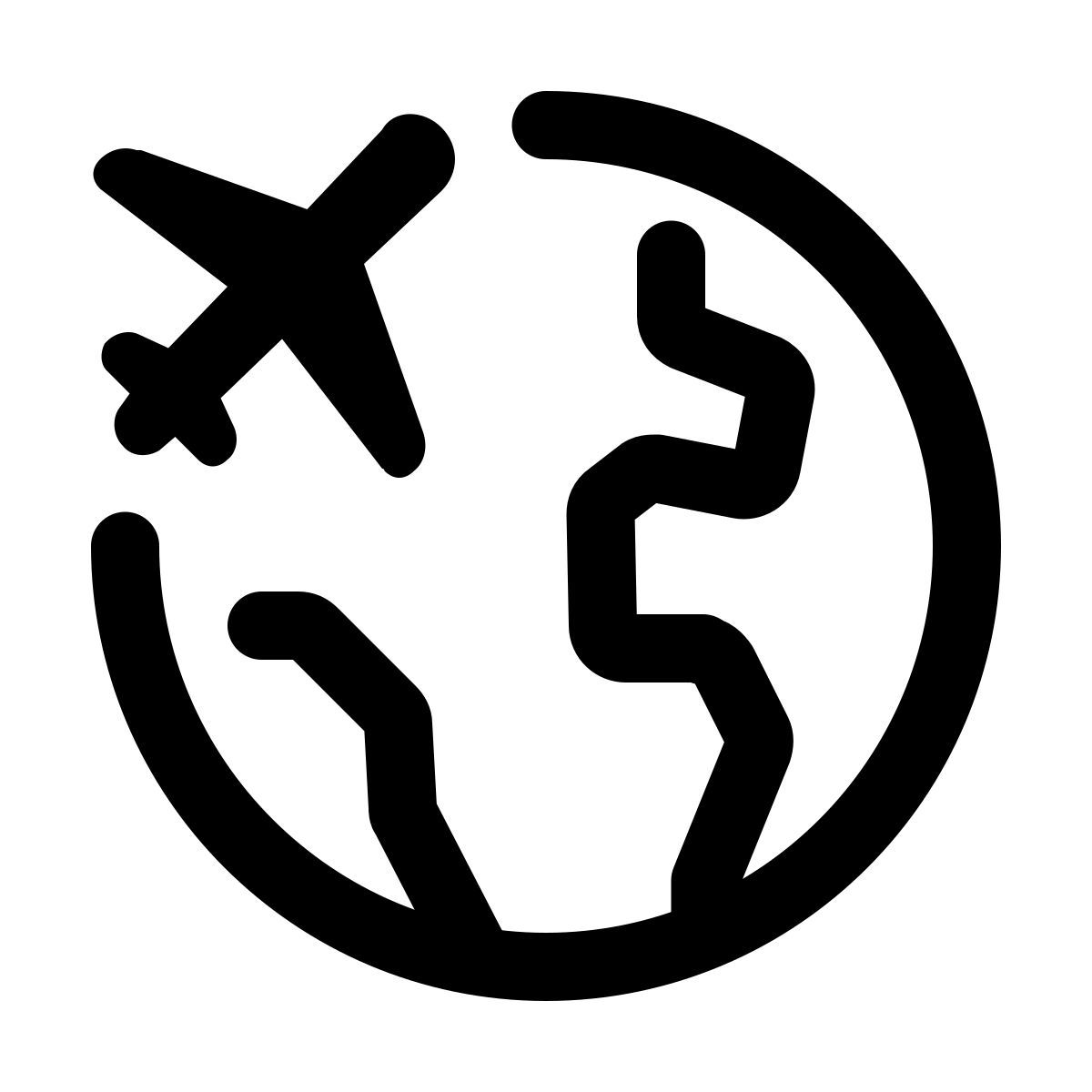 pulsar line style around the globe icon