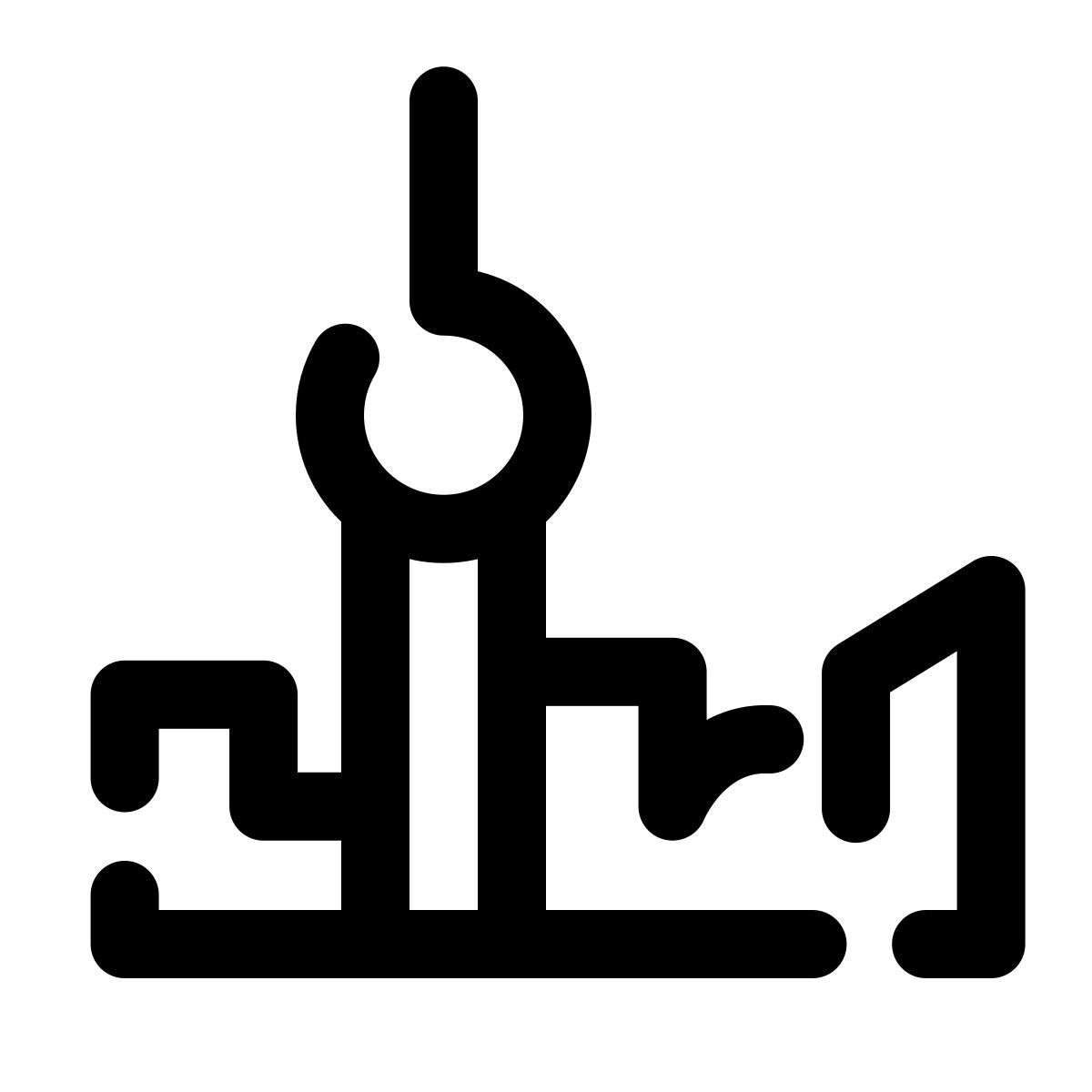 pulsar line style torre de televisión de berlín. icon