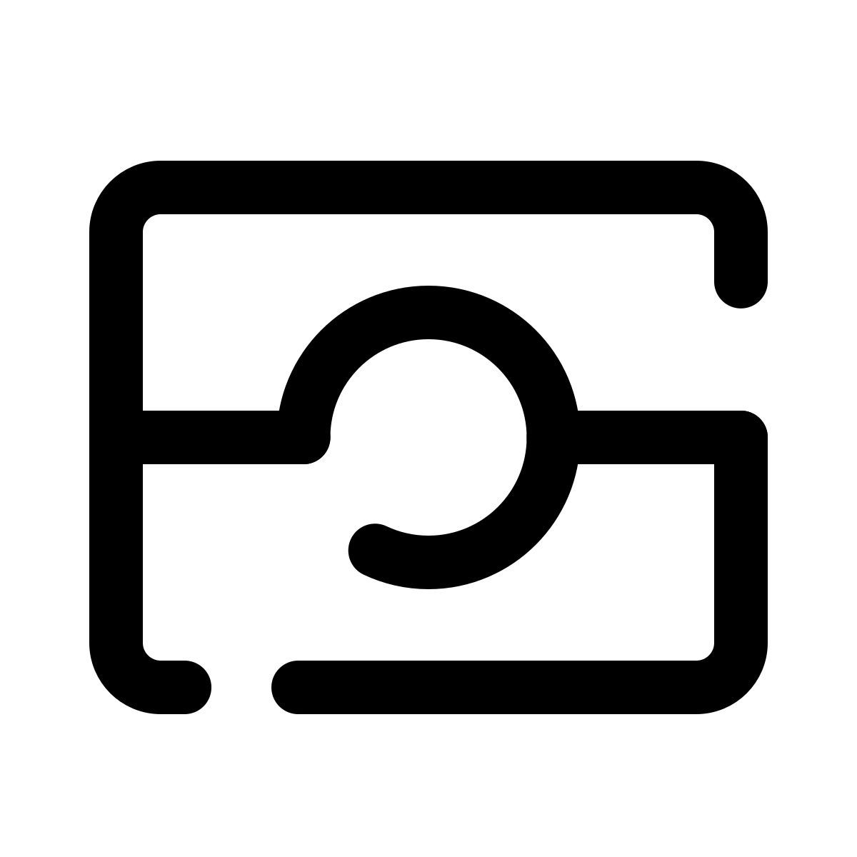 pulsar line style pasaporte biométrico icon