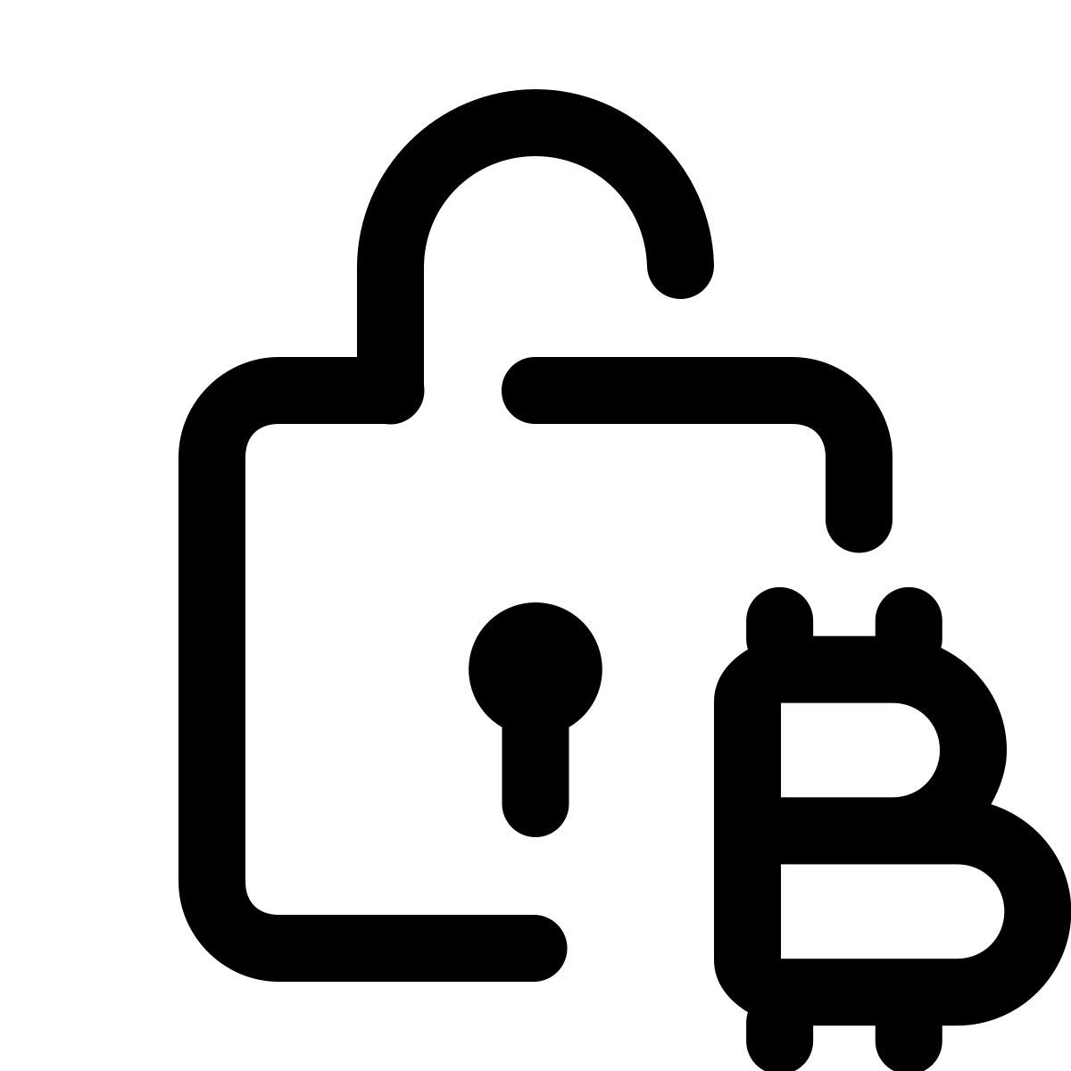 pulsar line style 비트코인 잠금 icon