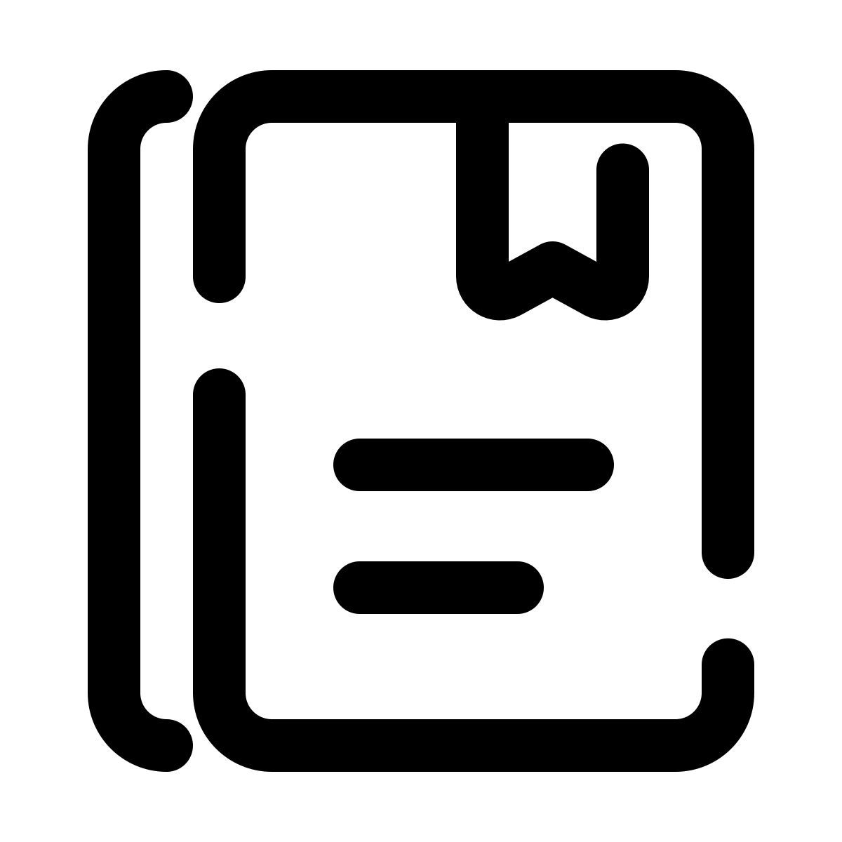 pulsar line style lesezeichen dokumente icon