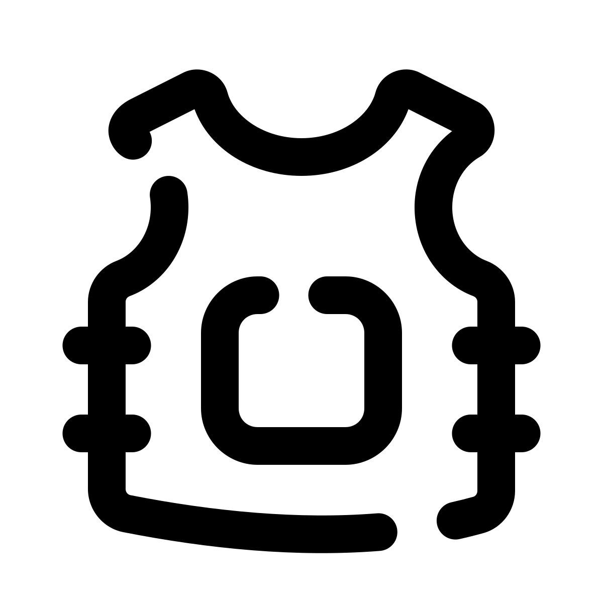 pulsar line style gilet pare balles icon