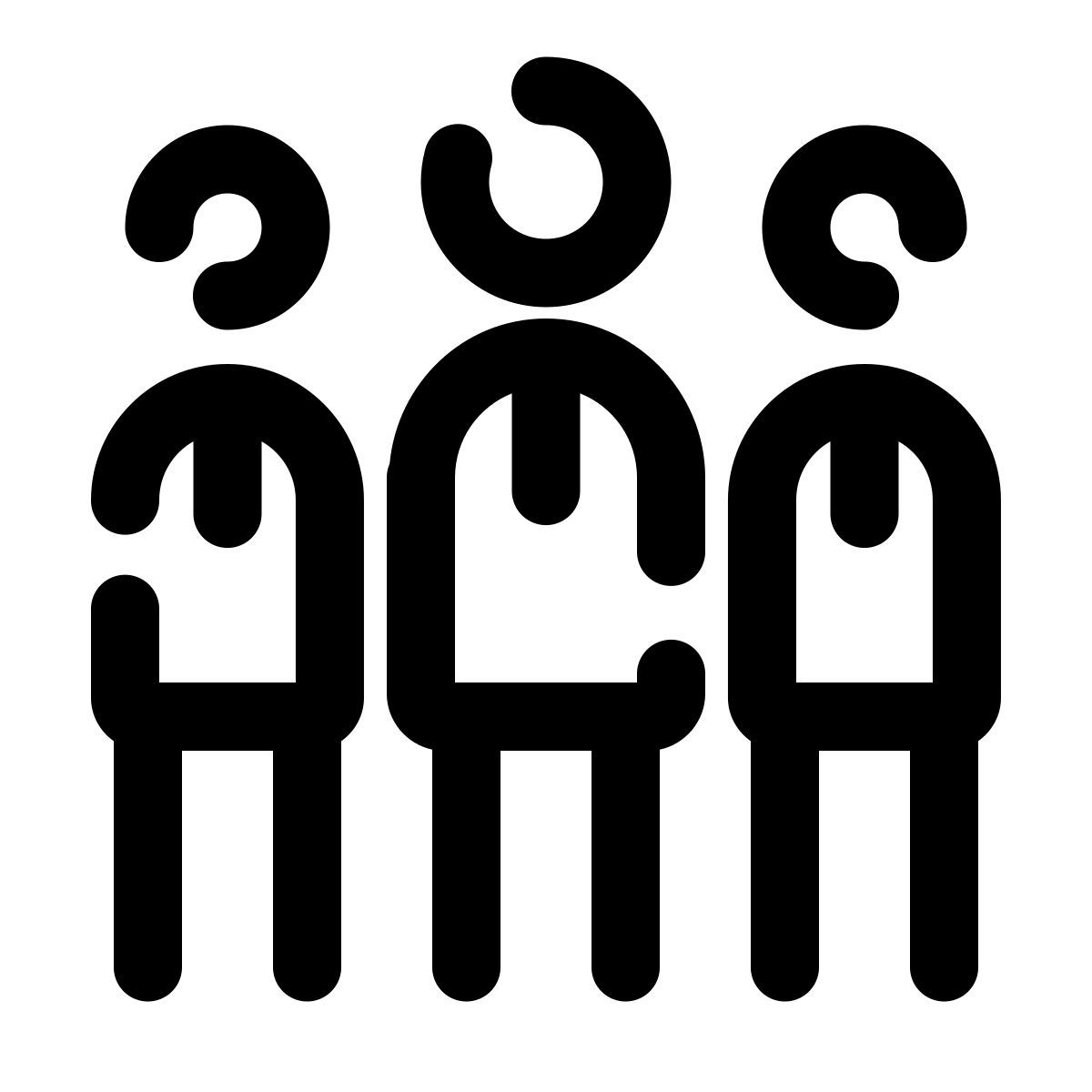 pulsar line style grupo de negocios icon