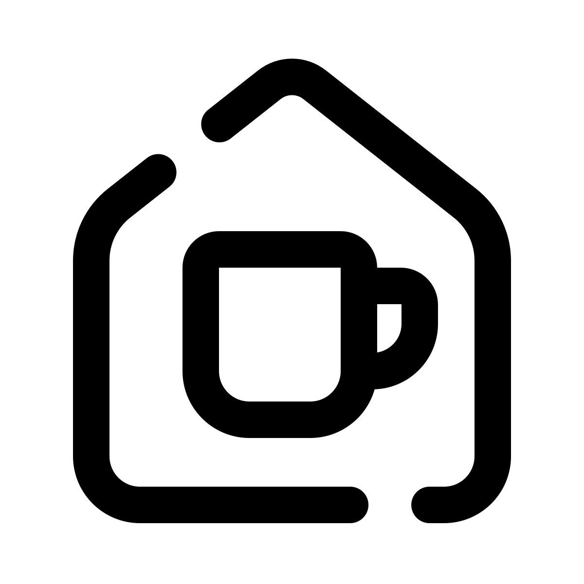 pulsar line style 카페 건물 icon