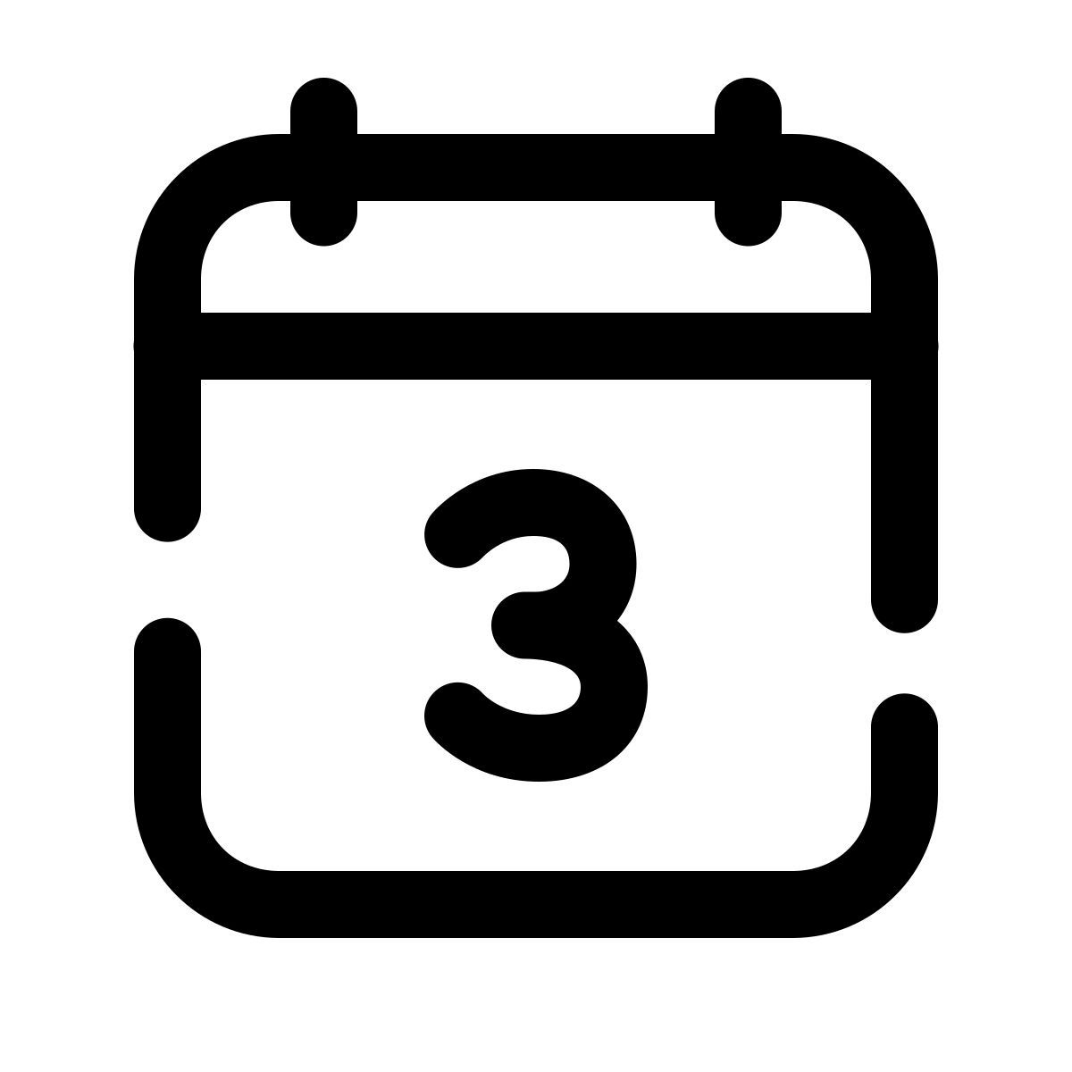 pulsar line style calendar 3 icon