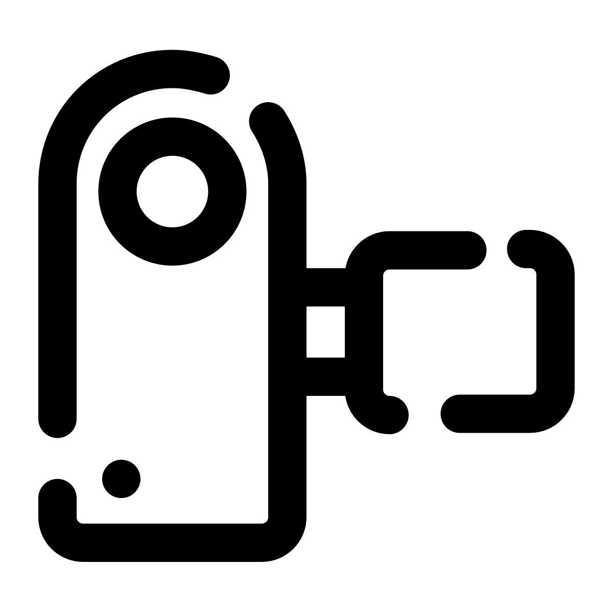 pulsar line style videocámara icon