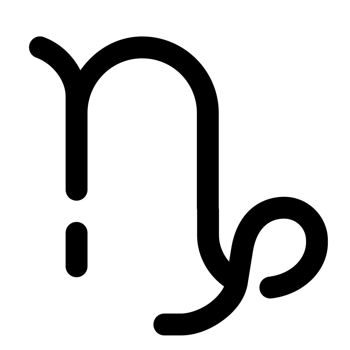 pulsar line style steinbock icon