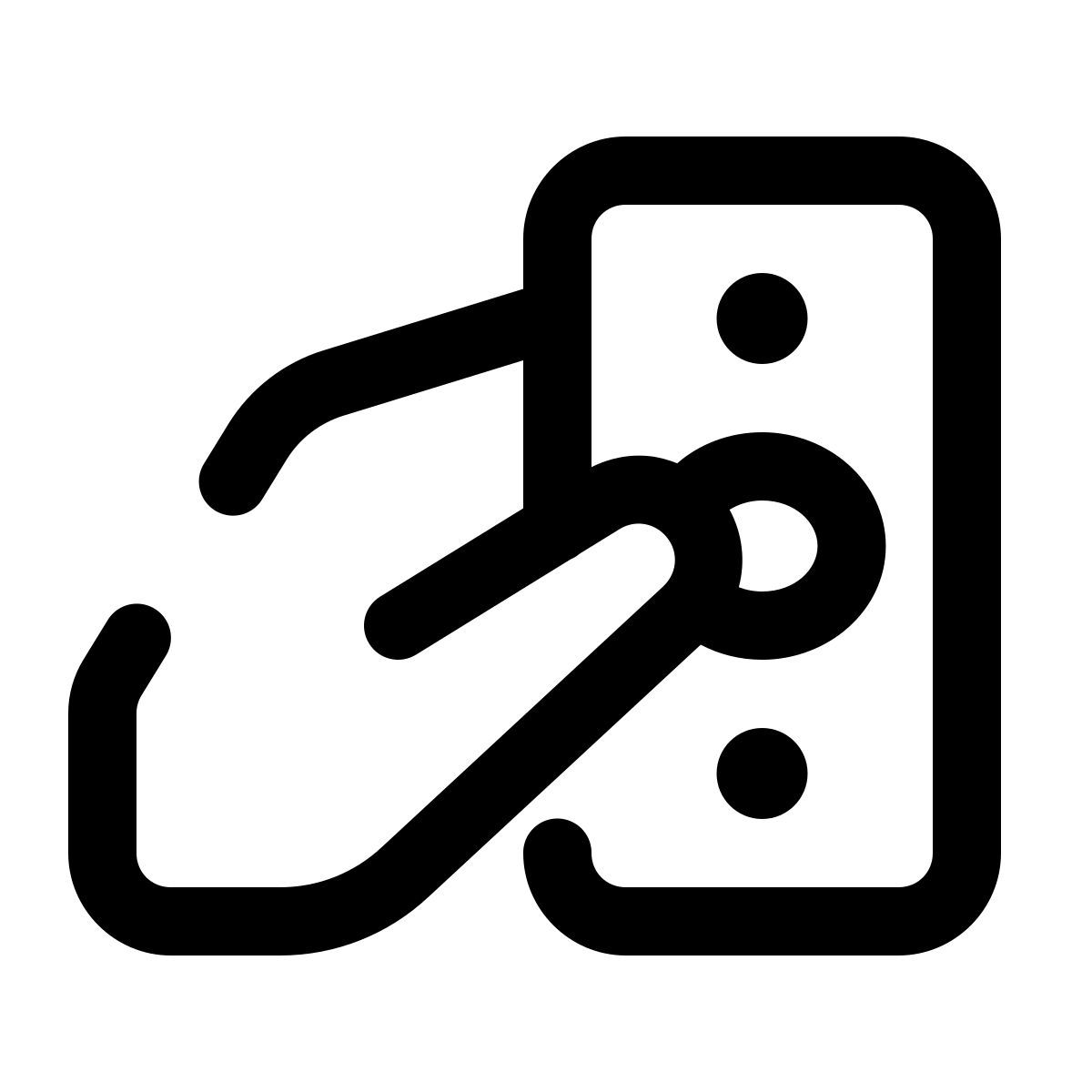 pulsar line style efectivo en mano icon