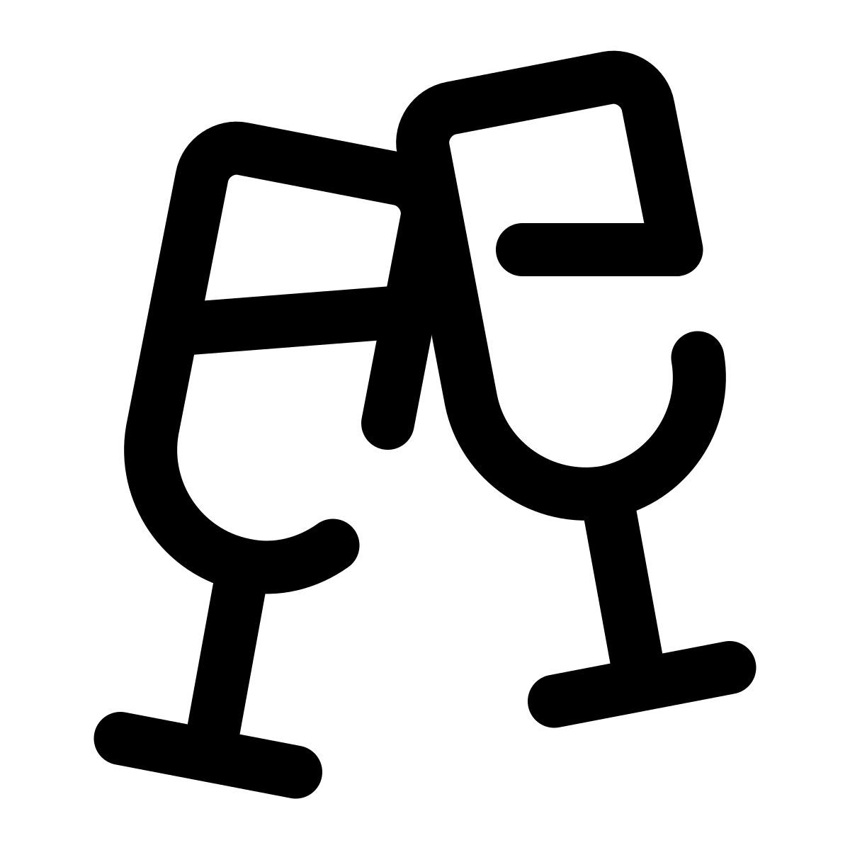 pulsar line style champagne icon