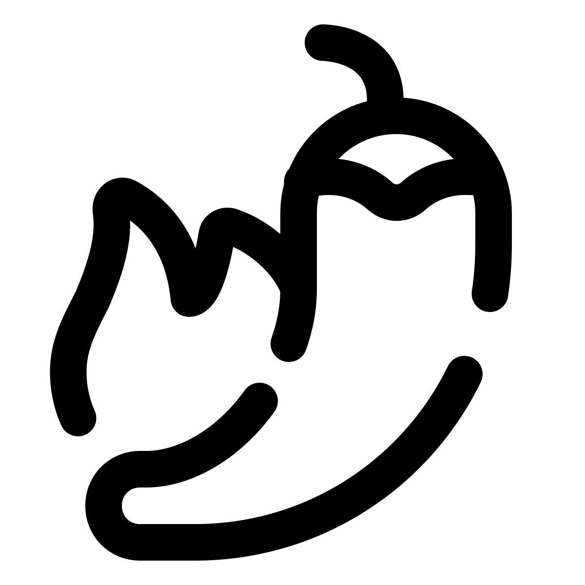 pulsar line style chili pepper icon