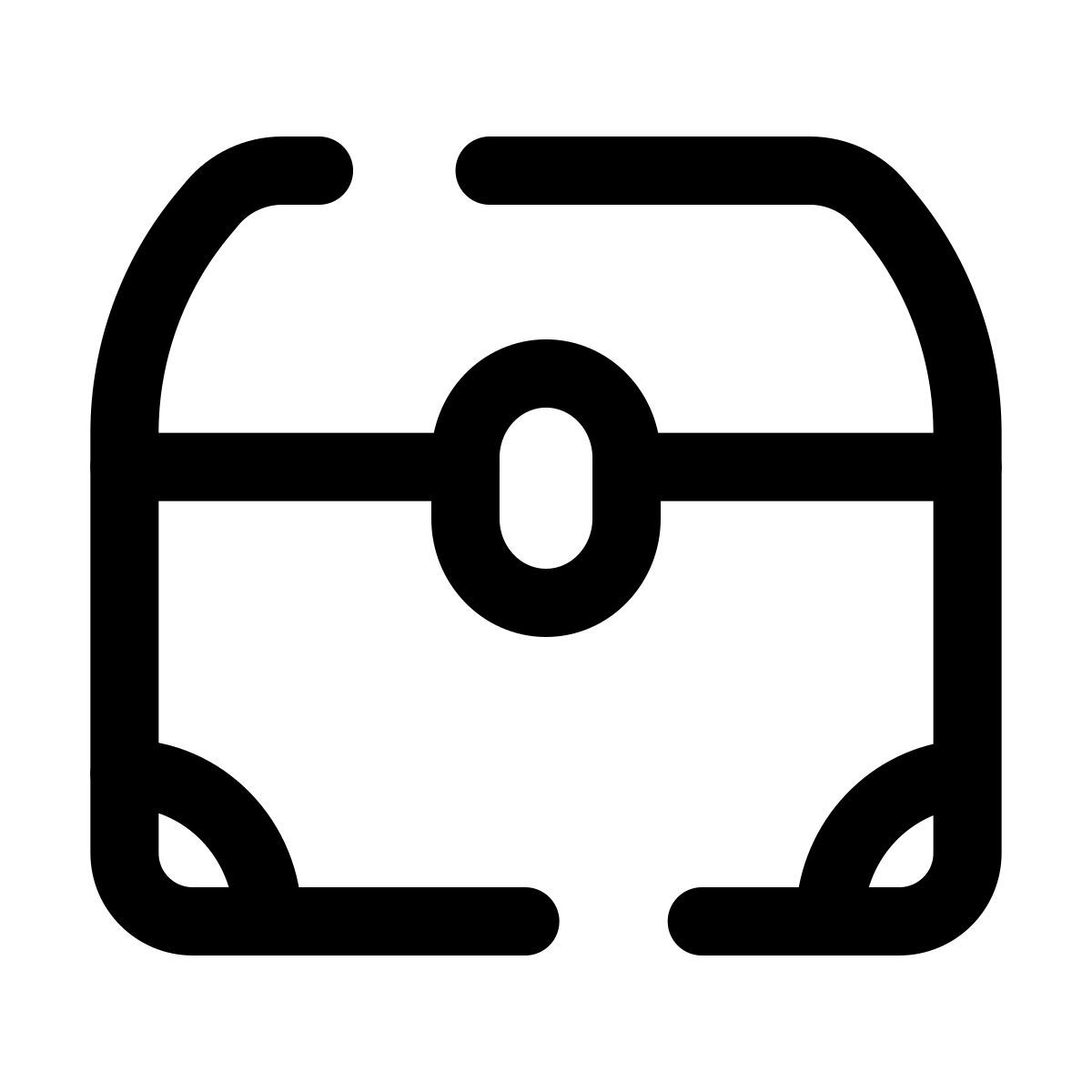 pulsar line style caja cerrada de tesoros icon