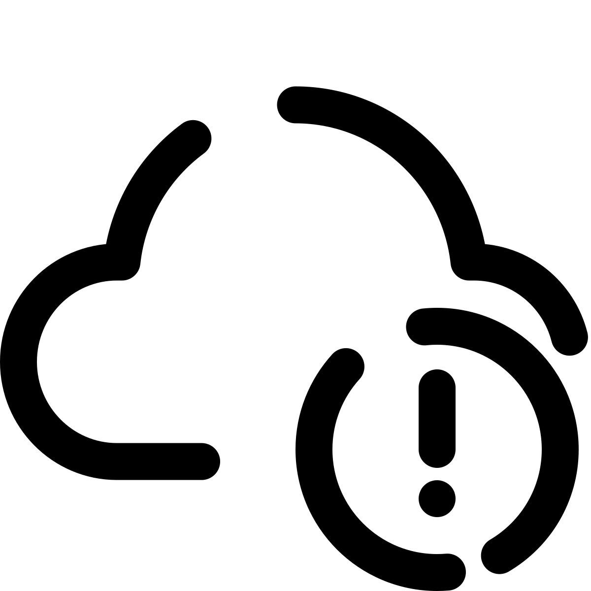 pulsar line style alerte de nuage icon