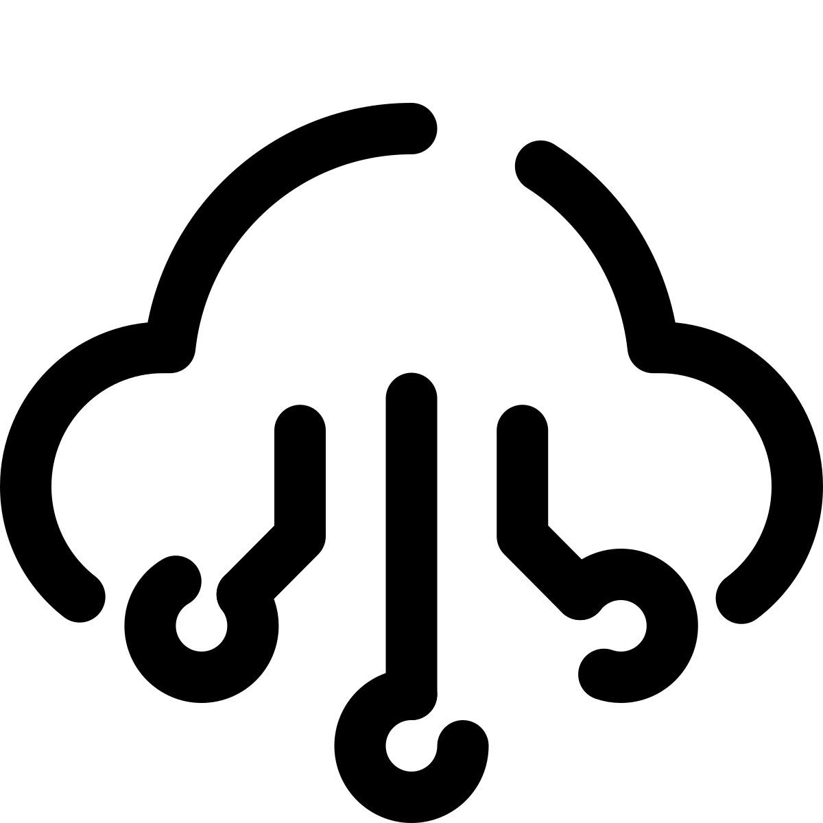 pulsar line style cloud computing icon