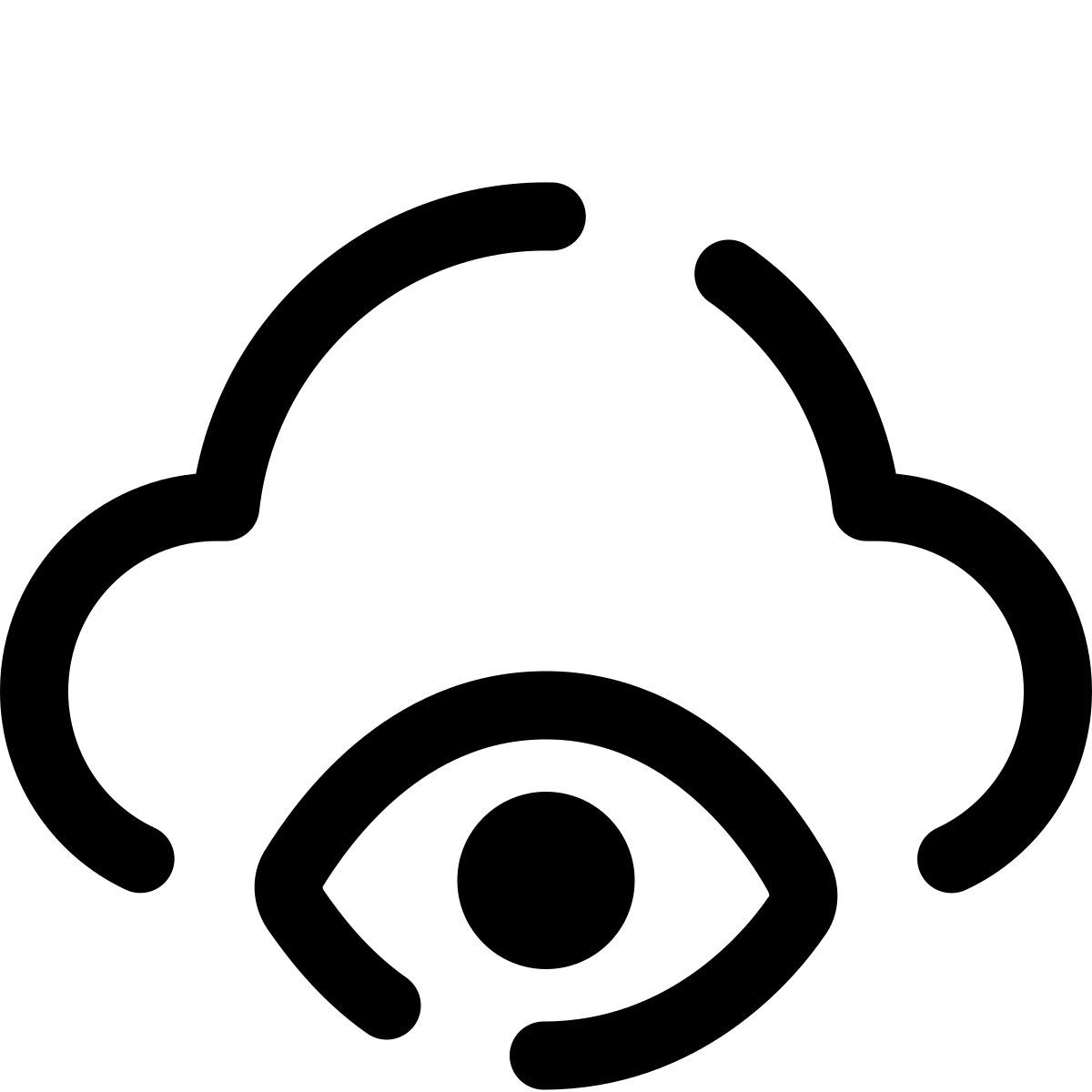 pulsar line style privacidad en la nube icon