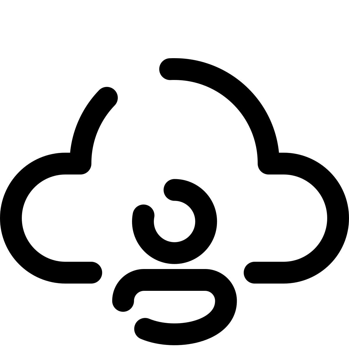 pulsar line style cloud user icon