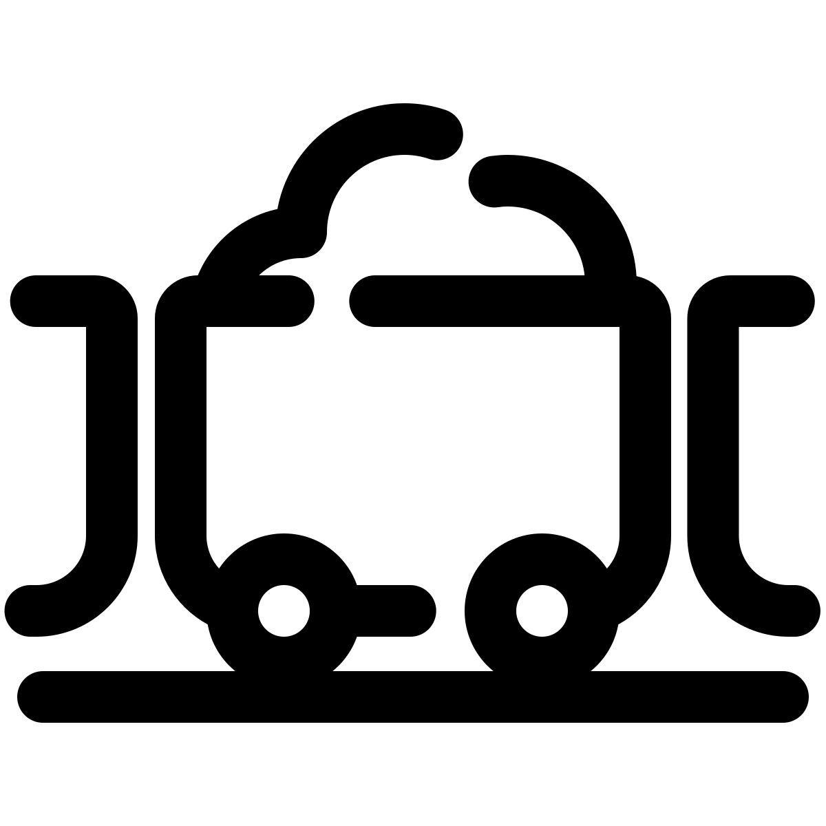 pulsar line style carretilla de carbón icon