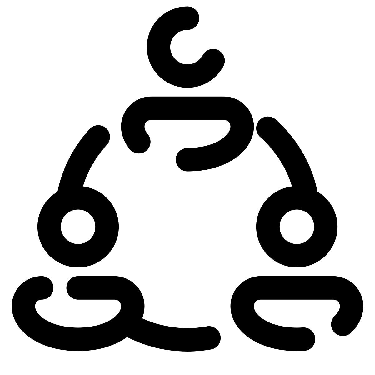 pulsar line style 서클 내에서 공동 작업 icon