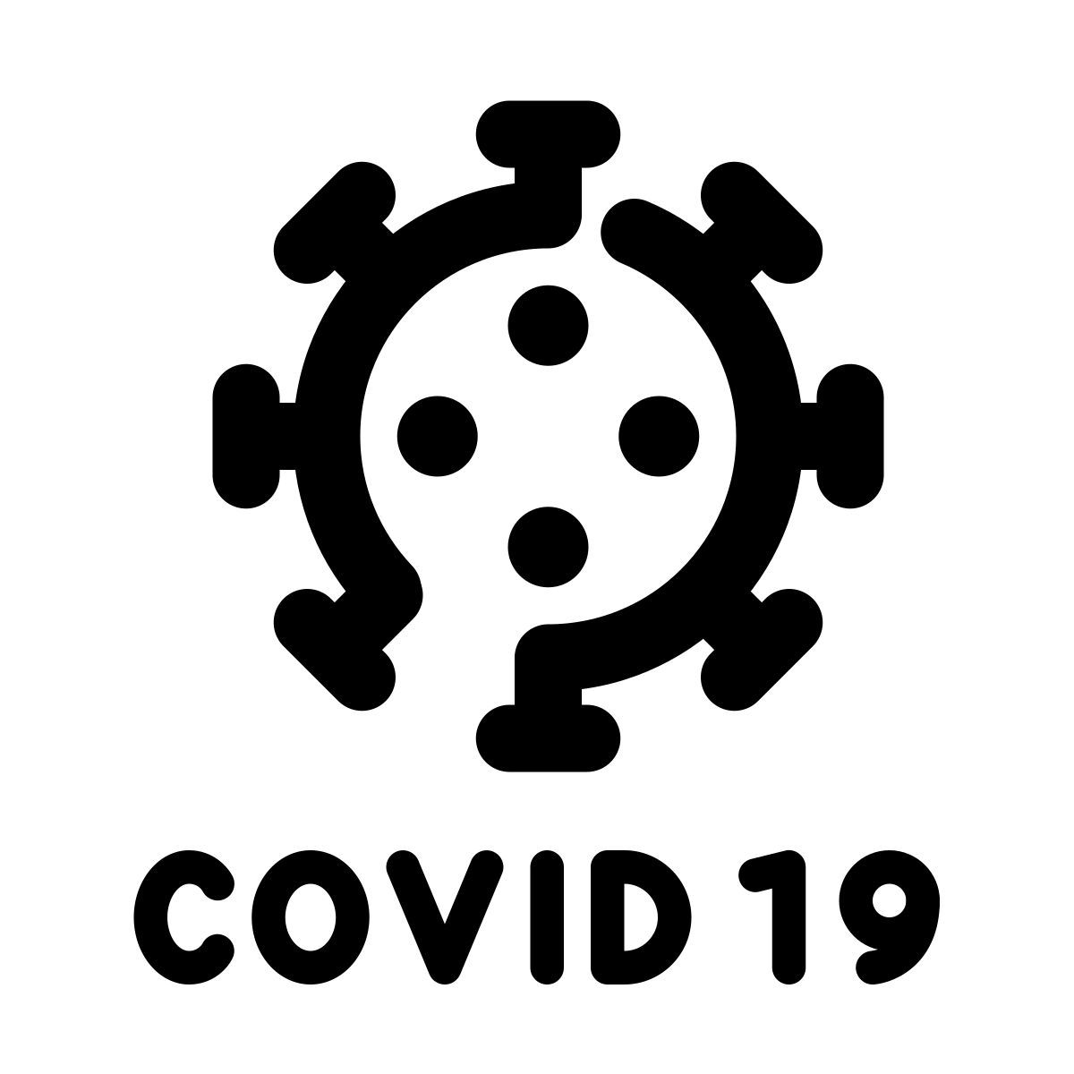 pulsar line style covid 19 icon