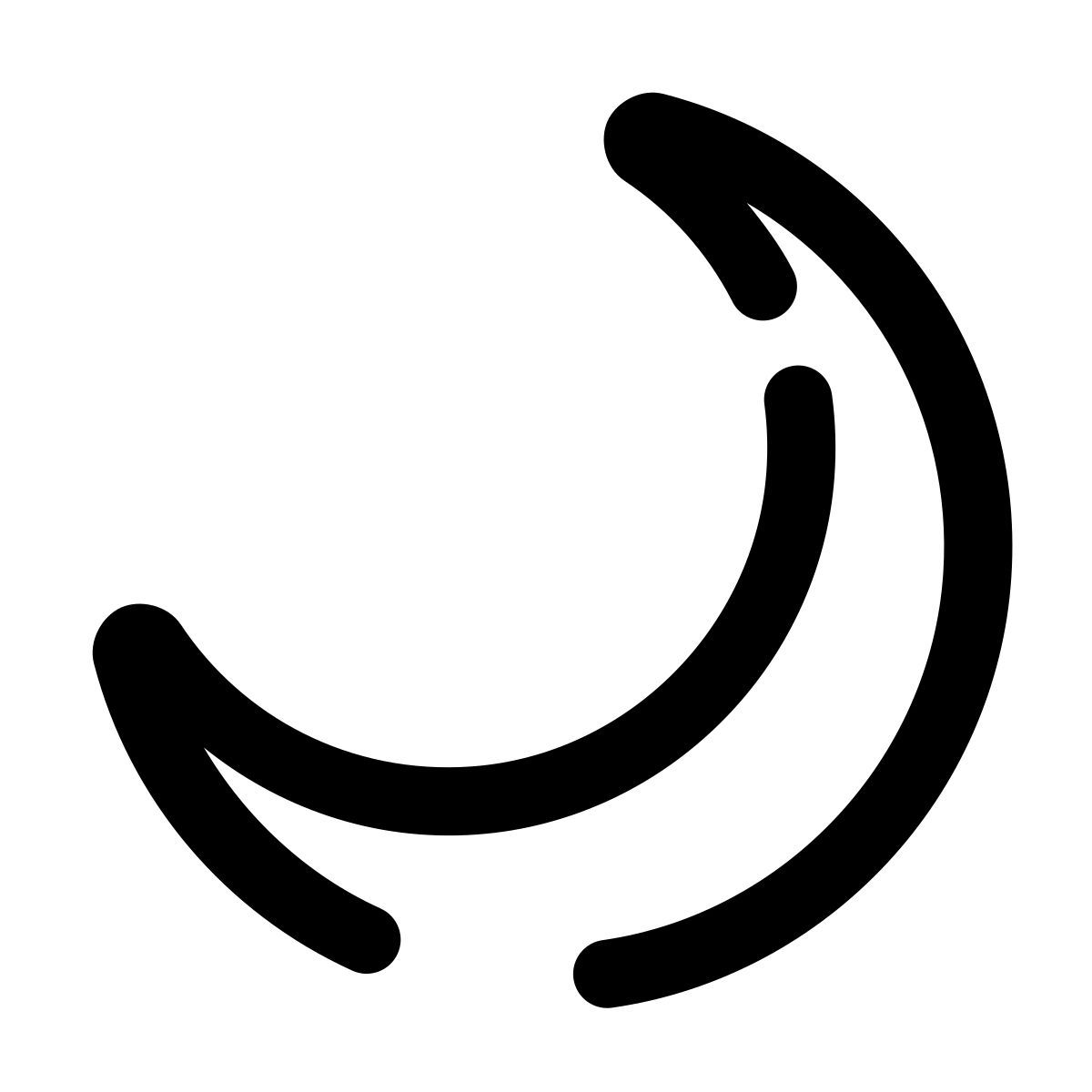 pulsar line style crescent icon