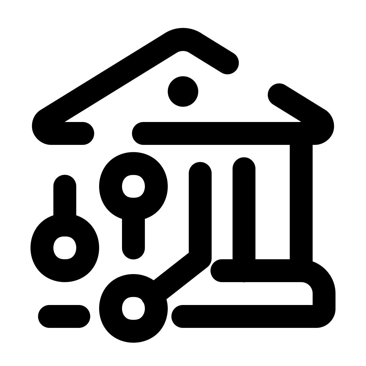 pulsar line style banco criptomoneda icon