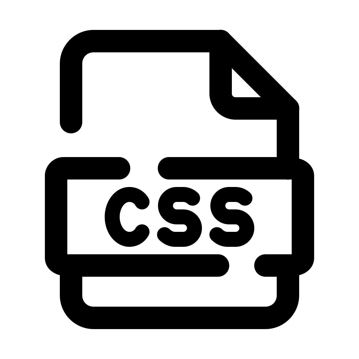 pulsar line style tipo file css icon