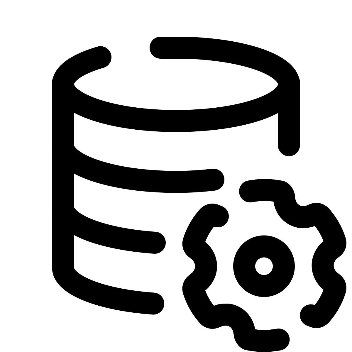 pulsar line style database administrator icon