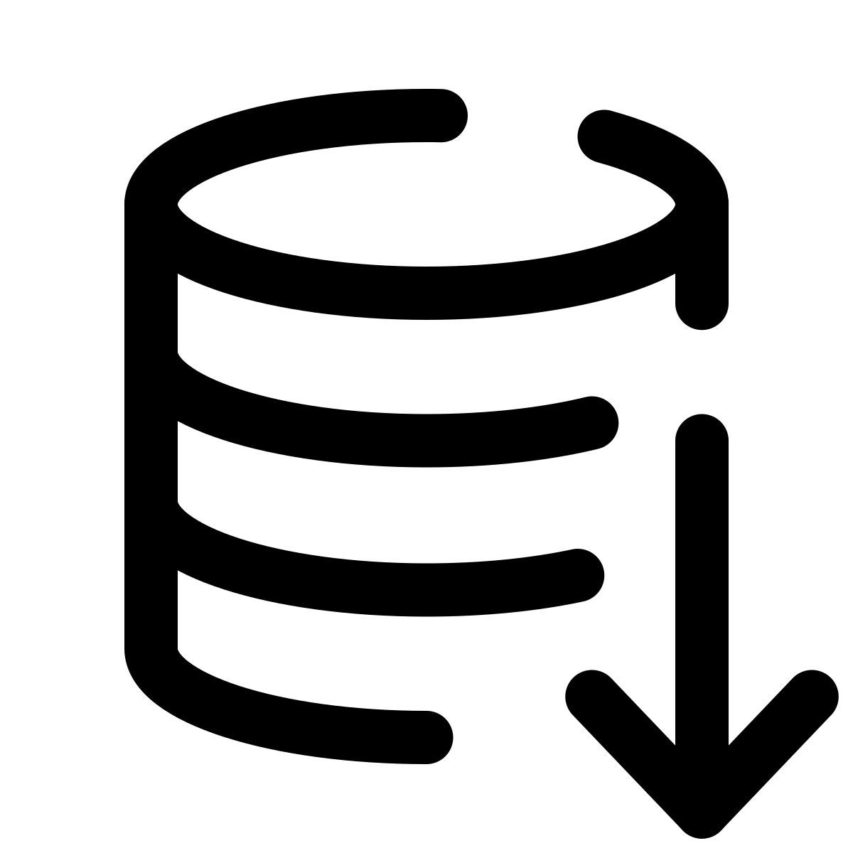 pulsar line style datenbank export icon