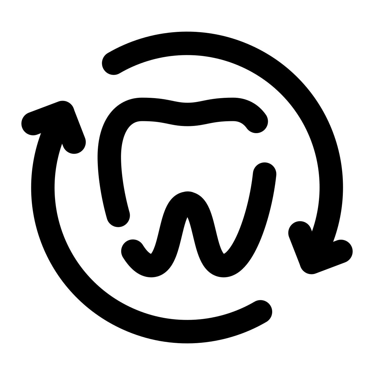 pulsar line style dental recheck icon