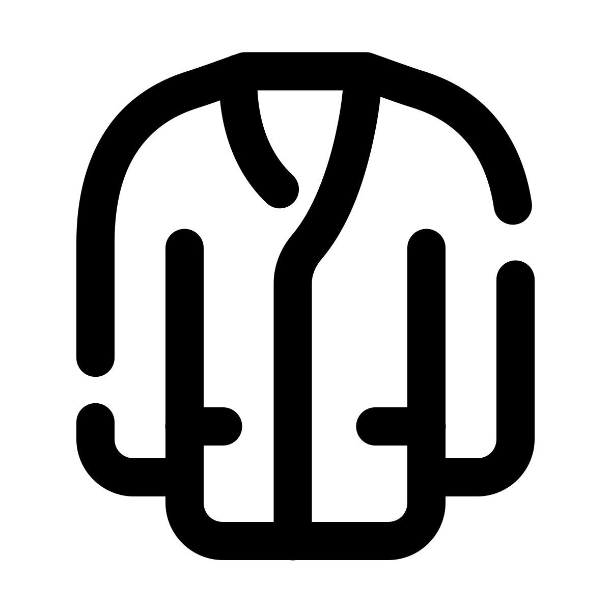 pulsar line style bata de laboratorio médicos icon