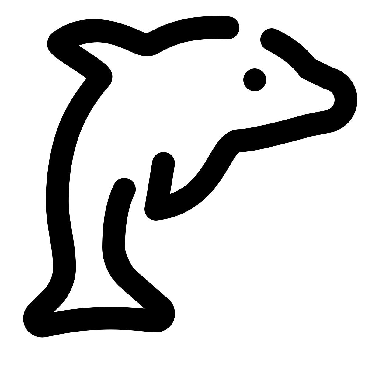 pulsar line style dolphin icon