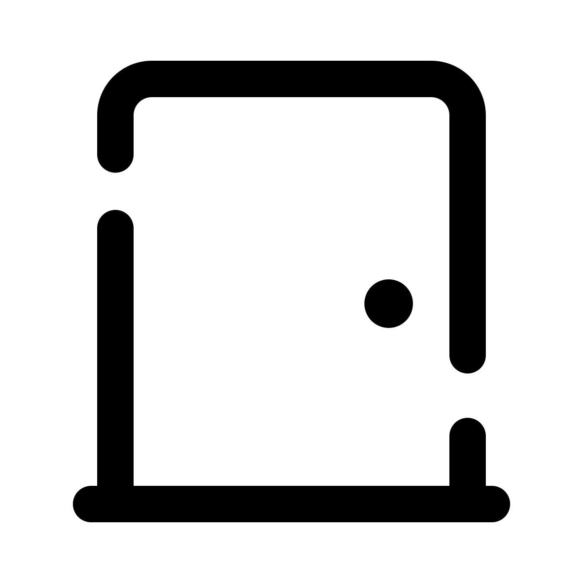 pulsar line style closed door icon