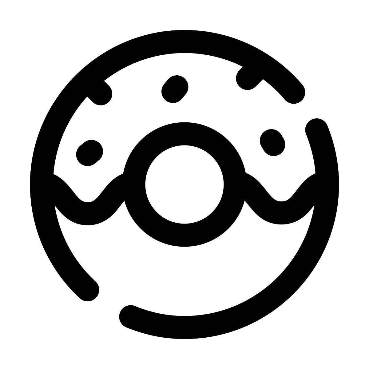 pulsar line style doughnut icon