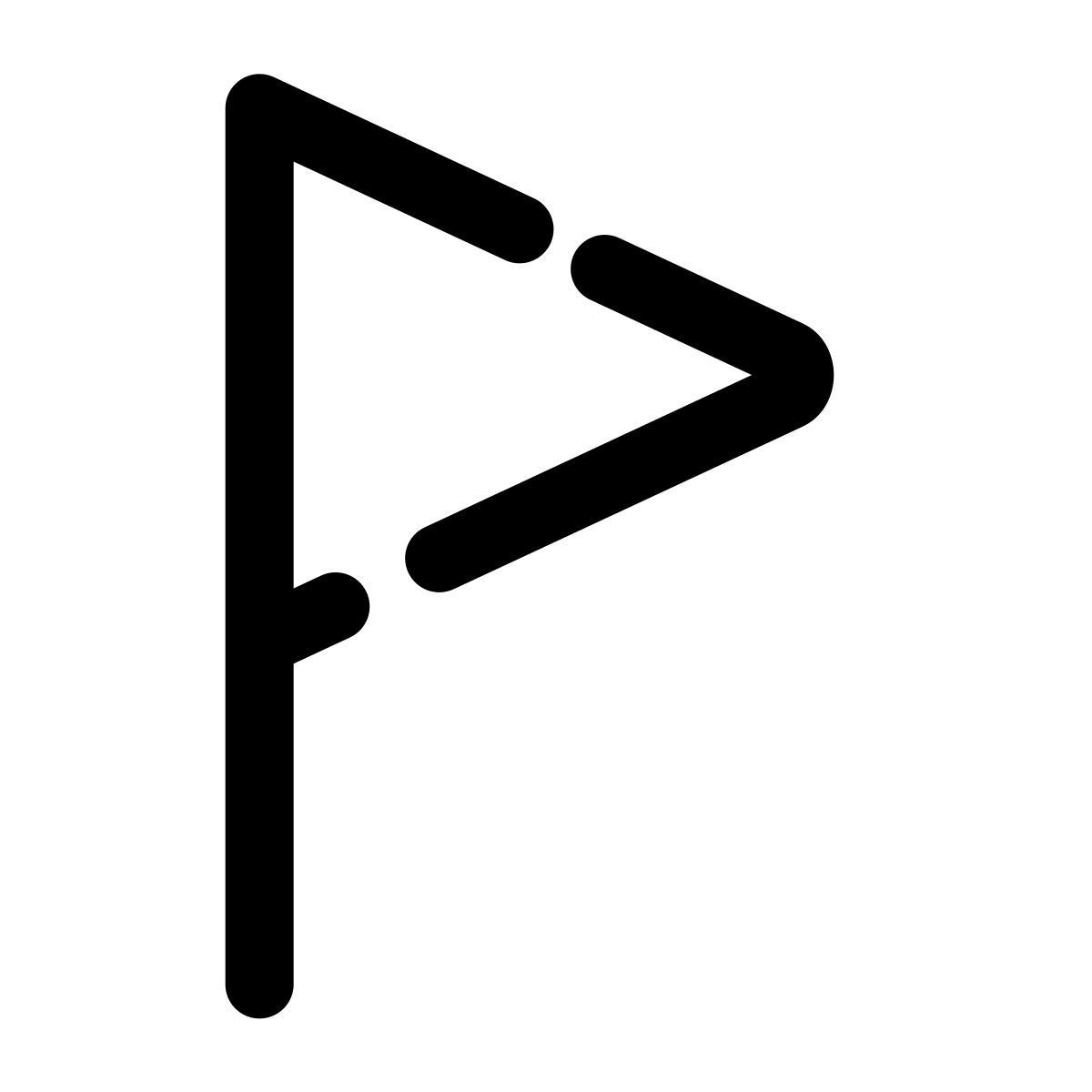 pulsar line style empty flag icon