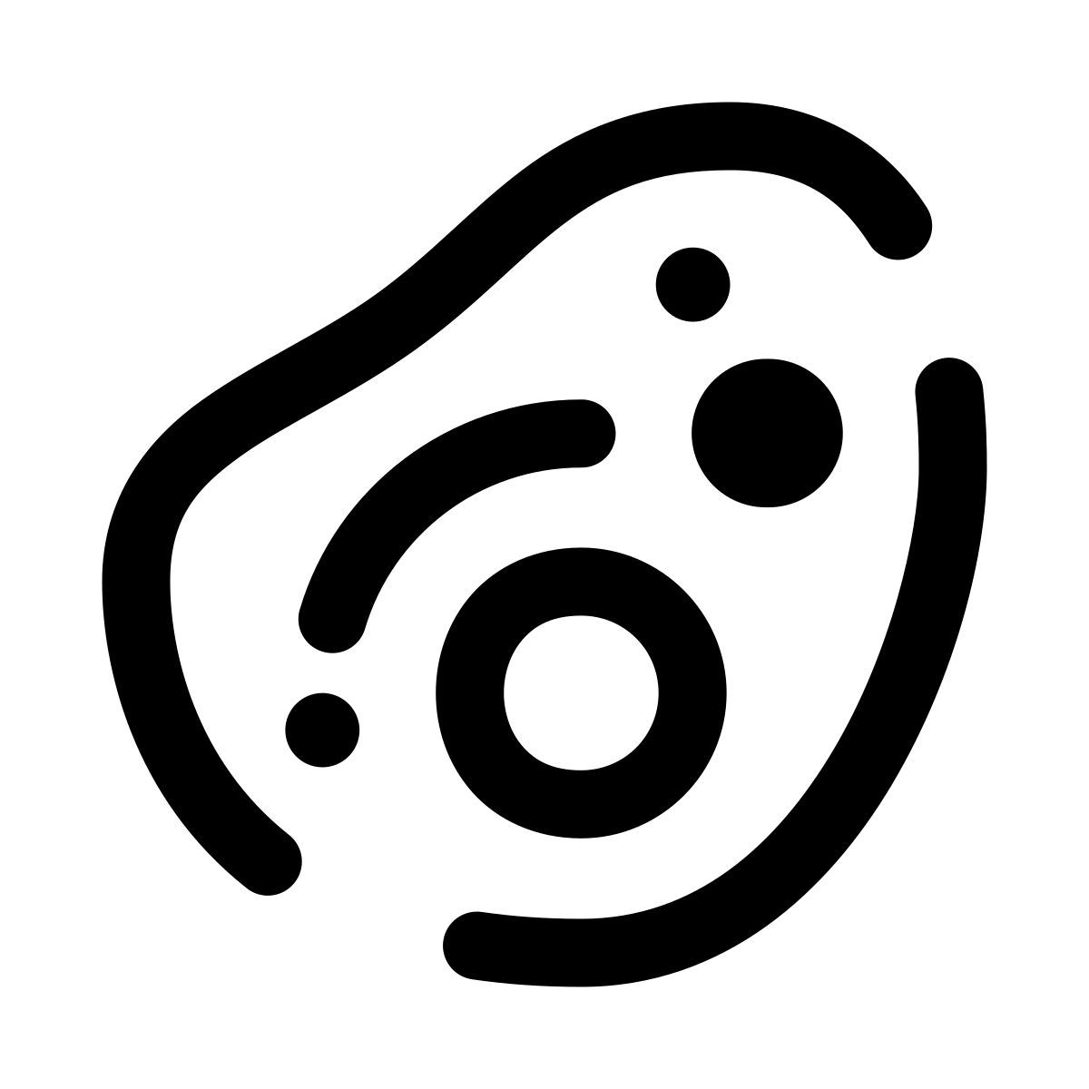 pulsar line style células eucariotas icon