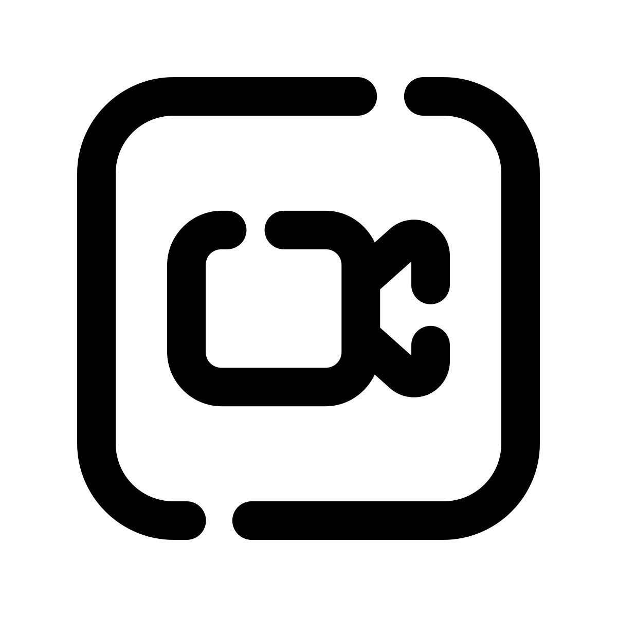 pulsar line style 화상 통화 icon