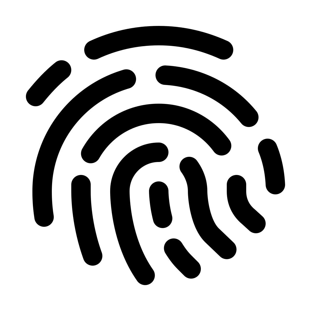 pulsar line style fingerprint icon