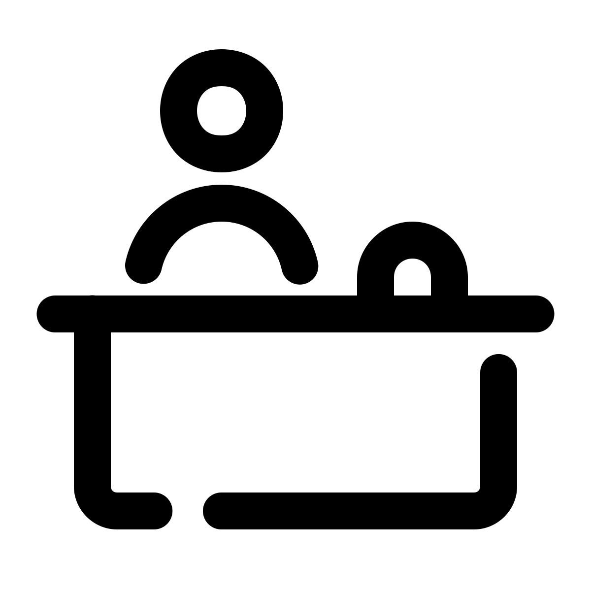 pulsar line style front desk icon
