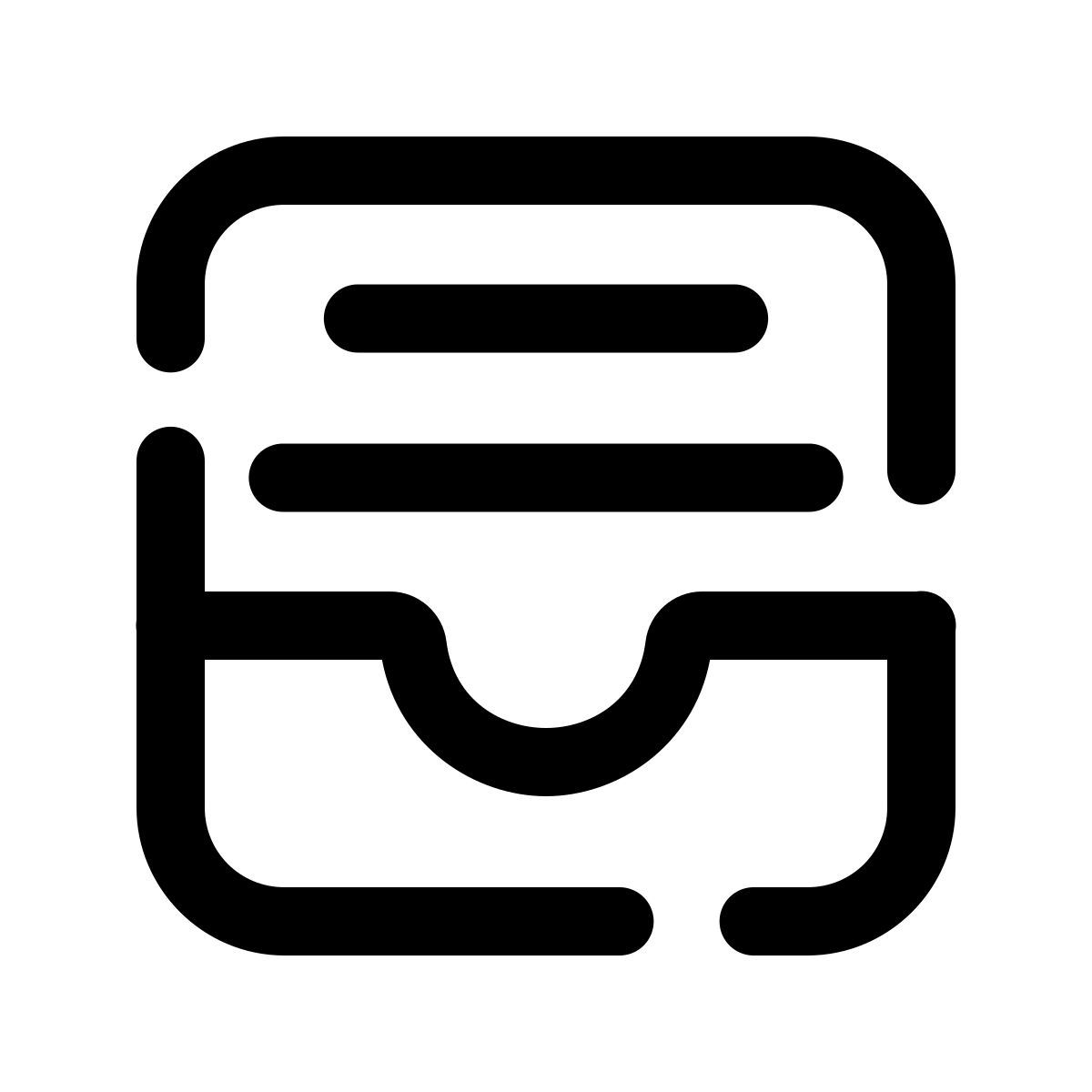 pulsar line style boîte de réception pleine icon