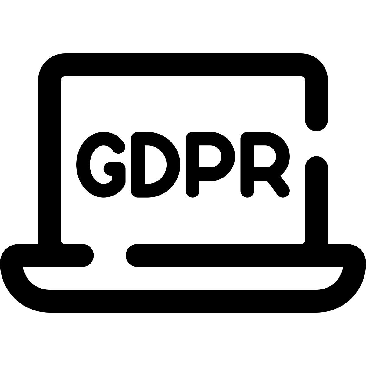 pulsar line style laptop gdpr icon