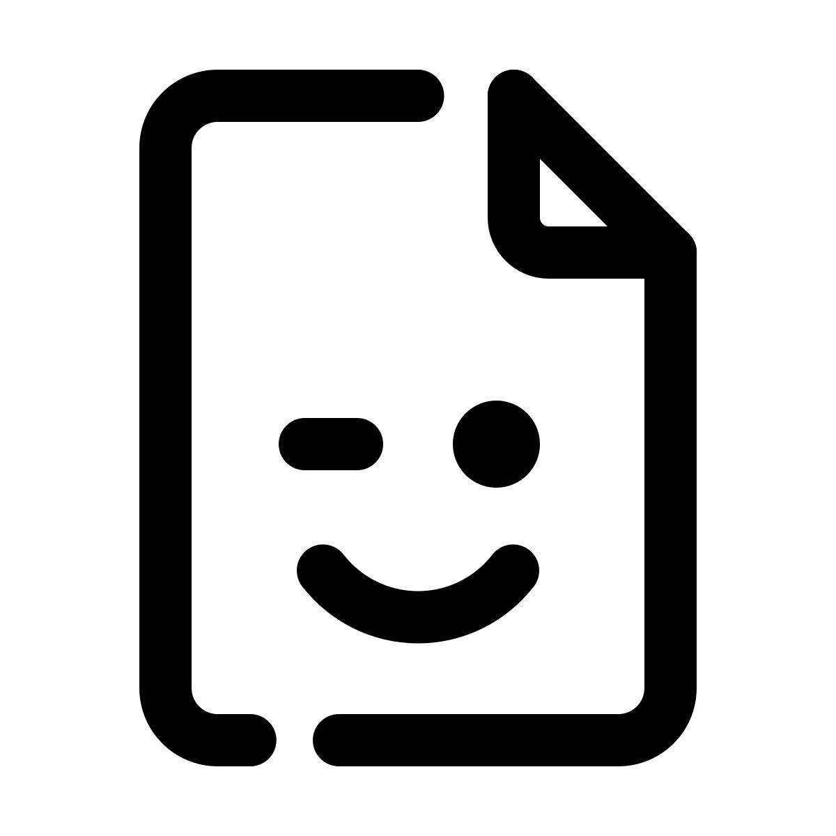 pulsar line style winking document icon