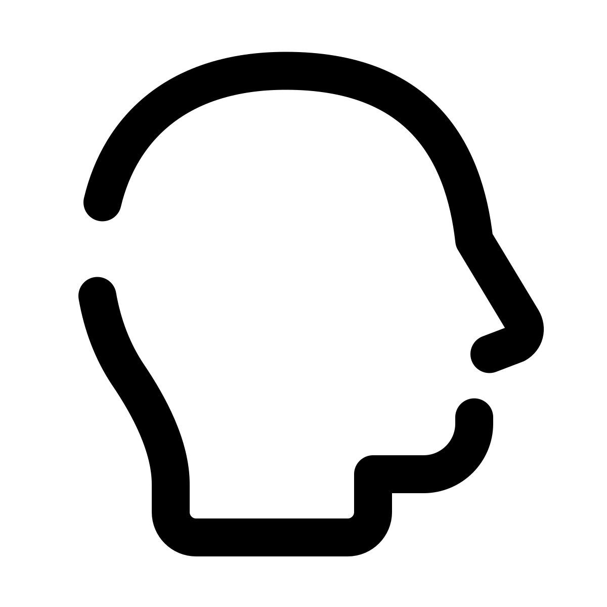 pulsar line style perfil de cabeza icon