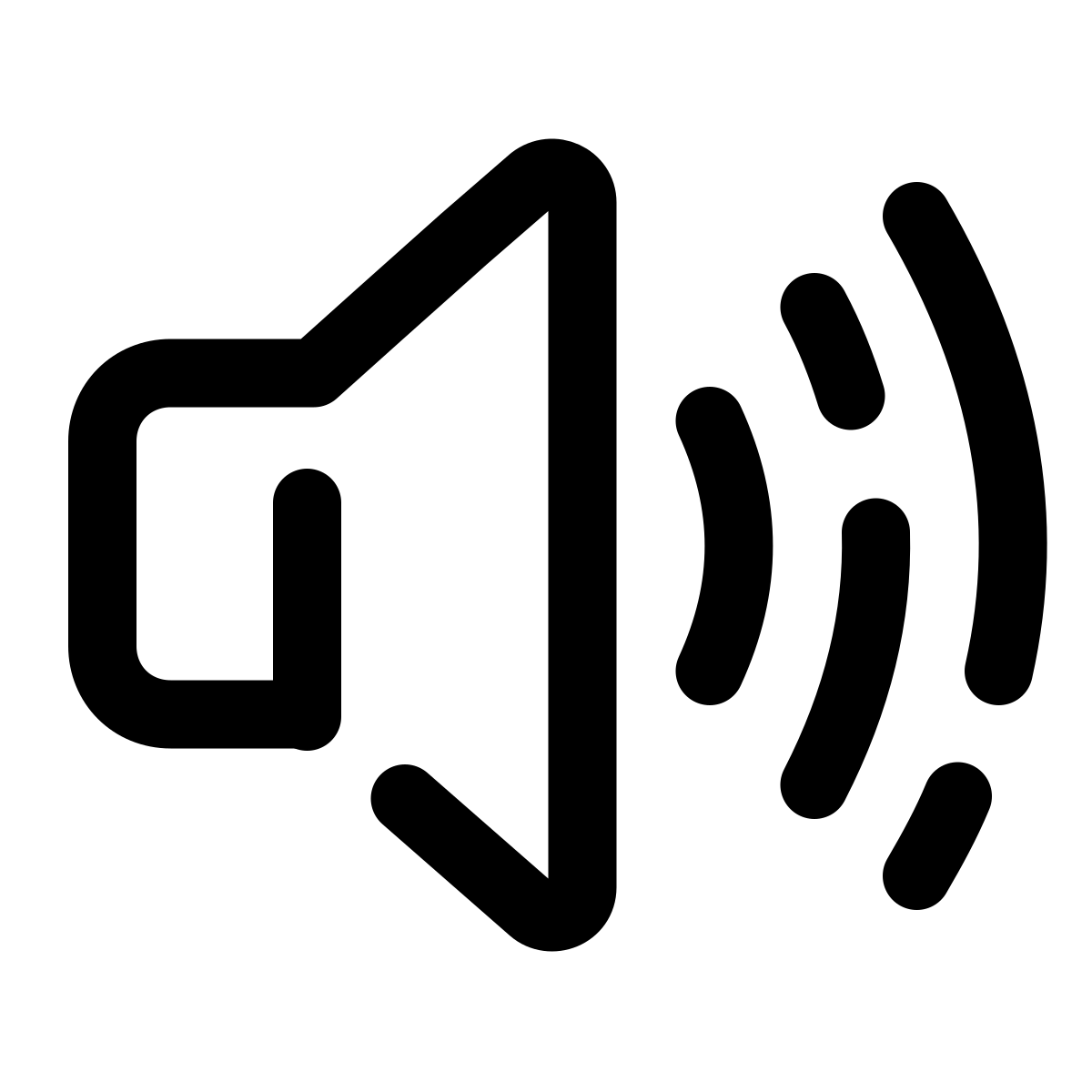 pulsar line style high volume icon