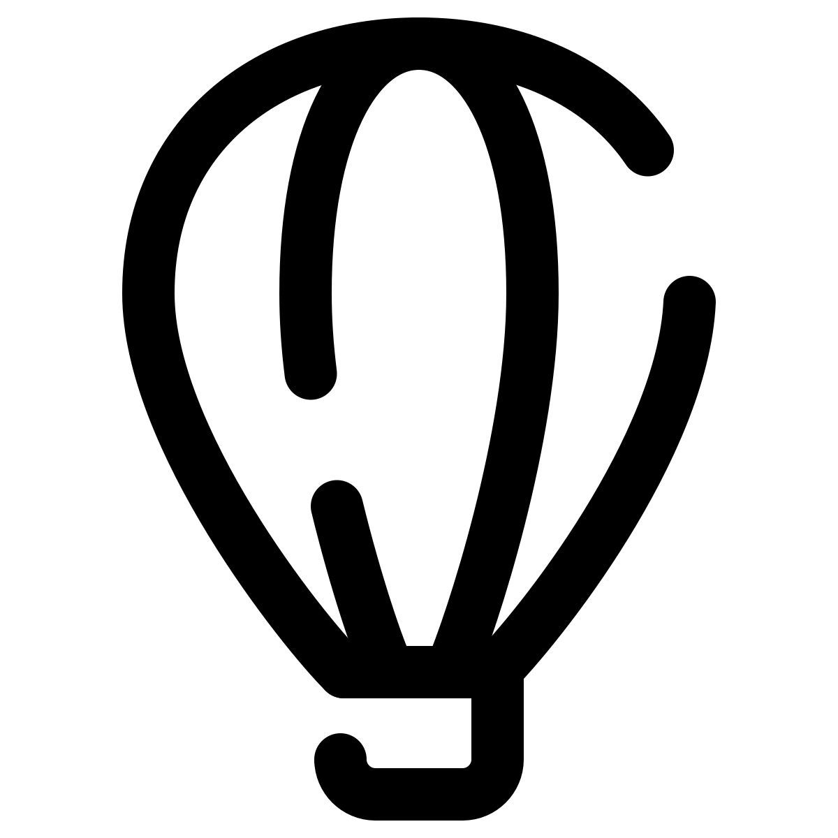 pulsar line style globo aerostático icon